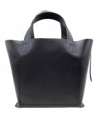 無印良品ムジルシリョウヒン）の古着「ヌメ革ミニトートバッグ」｜ブラック