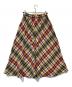 POLO by RALPH LAUREN (ポロ バイ ラルフローレン) クロップド チェック コットン タイフロント スカート レッド：8000円