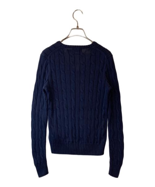 POLO by  RALPH LAUREN（ポロ バイ ラルフローレン）POLO by  RALPH LAUREN (ポロ バイ ラルフローレン) ケーブルニット ネイビー サイズ:SPの古着・服飾アイテム
