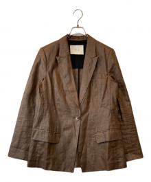TELA（テラ）の古着「リネンテーラードジャケット」｜ブラウン