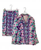 GIANNI VERSACEジャンニ・ヴェルサーチ）の古着「パイル地総柄スカートセットアップ」｜マルチカラー