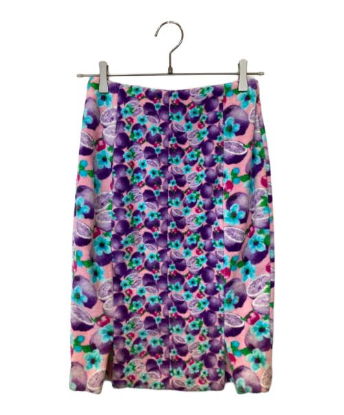 GIANNI VERSACE（ジャンニ・ヴェルサーチ）GIANNI VERSACE (ジャンニ・ヴェルサーチ) パイル地総柄スカートセットアップ マルチカラー サイズ:38の古着・服飾アイテム