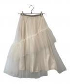 Snidelスナイデル）の古着「チュールスカート　SWNO245069」｜ベージュ