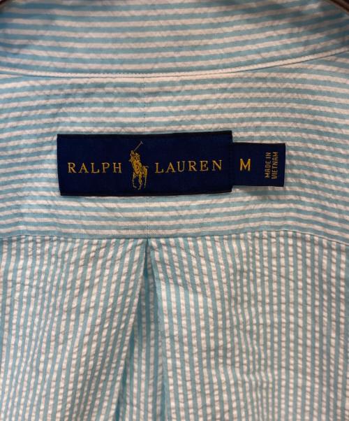 RALPH LAUREN（ラルフローレン）RALPH LAUREN (ラルフローレン) シアサッカーシャツ ブルー サイズ:Mの古着・服飾アイテム