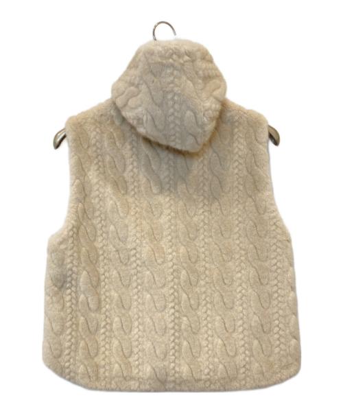 KIYOKO TAKASE（キヨコ タカセ）KIYOKO TAKASE (キヨコ タカセ) ケーブル柄フェイクファー ジレ 01-13VI04 アイボリー サイズ:11の古着・服飾アイテム