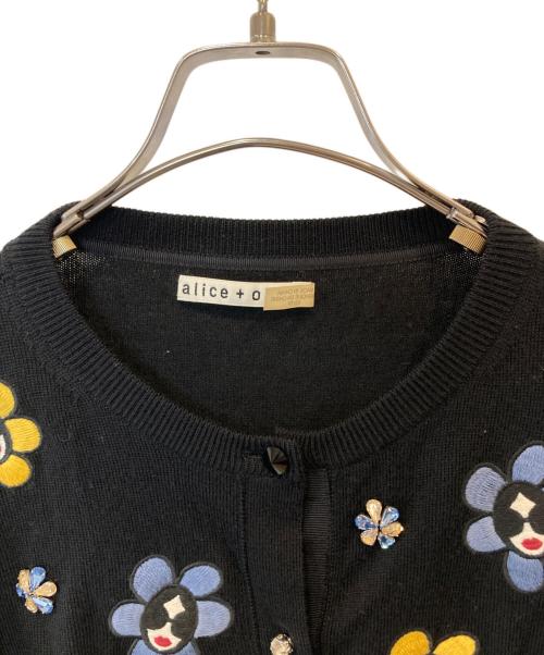 alice+olivia（アリスアンドオリビア）alice+olivia (アリスアンドオリビア) カーディガン 65171-1-82007 ブラック サイズ:XSの古着・服飾アイテム