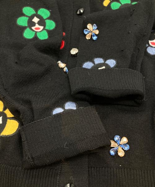 alice+olivia（アリスアンドオリビア）alice+olivia (アリスアンドオリビア) カーディガン 65171-1-82007 ブラック サイズ:XSの古着・服飾アイテム