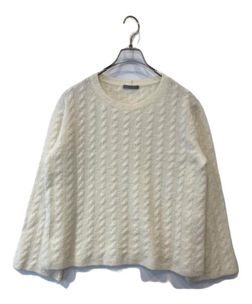 theory luxe（セオリーリュクス）theory luxe (セオリーリュクス) ケーブル編み クルーネックプルオーバー アイボリー サイズ:38の古着・服飾アイテム