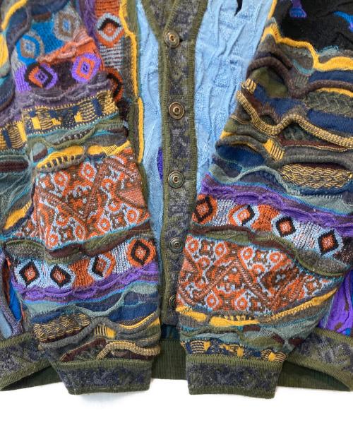 Coogi（クージー）COOGI (クージー) 3Dニットカーディガン マルチカラー サイズ:Lの古着・服飾アイテム