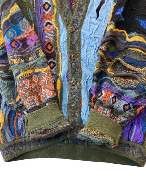 Coogi（クージー）COOGI (クージー) 3Dニットカーディガン マルチカラー サイズ:Lの古着・服飾アイテム