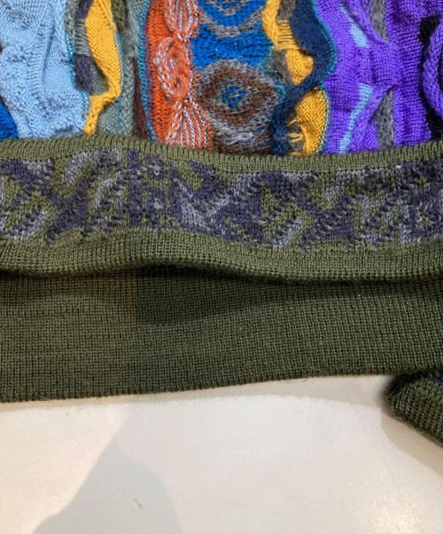 Coogi（クージー）COOGI (クージー) 3Dニットカーディガン マルチカラー サイズ:Lの古着・服飾アイテム