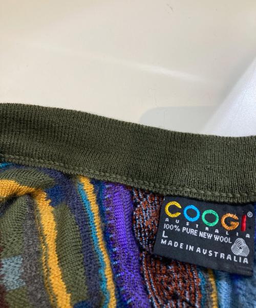 Coogi（クージー）COOGI (クージー) 3Dニットカーディガン マルチカラー サイズ:Lの古着・服飾アイテム