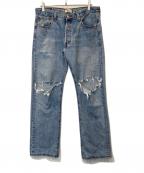 LEVI'Sリーバイス）の古着「ダメージデニムパンツ　501-0193」｜インディゴ