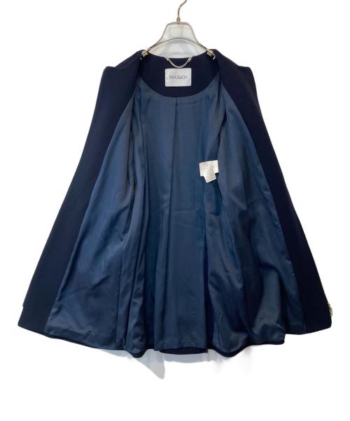 MAX&Co.（マックスアンドコー）MAX&Co. (マックスアンドコー) ノーカラージップコート ネイビー サイズ:36の古着・服飾アイテム