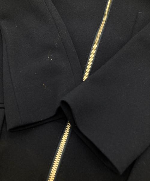 MAX&Co.（マックスアンドコー）MAX&Co. (マックスアンドコー) ノーカラージップコート ネイビー サイズ:36の古着・服飾アイテム