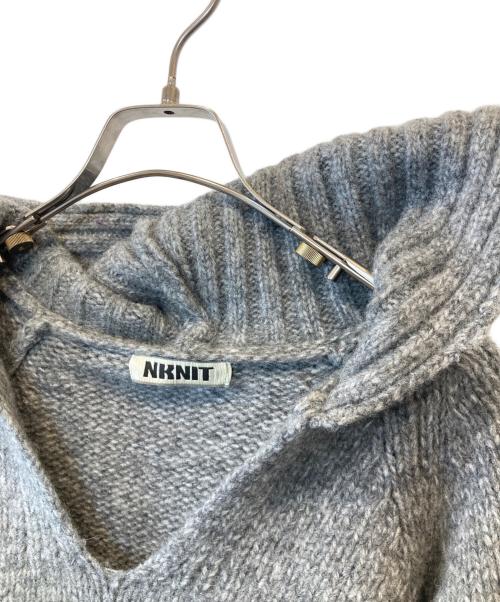 NKNIT（ンニット）NKNIT (ンニット) camel mix hooded KNIT NKNIT22AW-003 ニット グレー サイズ:表記がないため不明の古着・服飾アイテム
