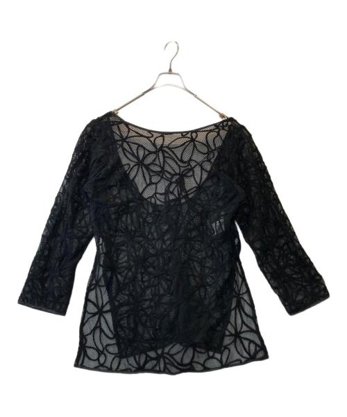 sahara（サハラ）sahara (サハラ) 2way Cord Embroidery Top 01-TP125-25-01 ブラウス ブラック サイズ:表記がないため不明の古着・服飾アイテム