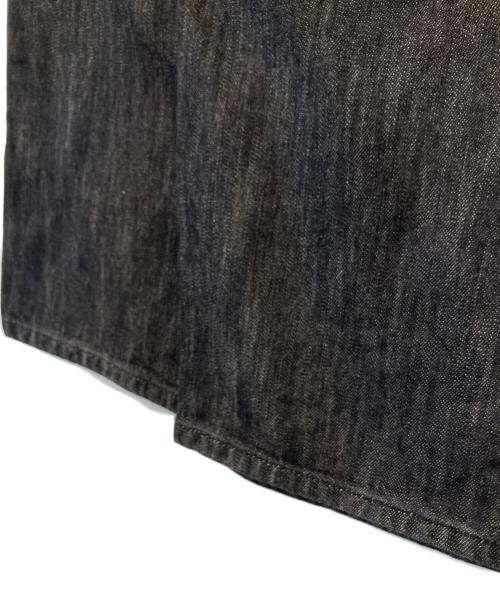 OHOTORO（オオトロ）OHOTORO (オオトロ) curve tucked jeans ブラック サイズ:Sの古着・服飾アイテム