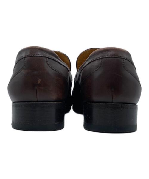 GUCCI（グッチ）GUCCI (グッチ) GG柄 レザーローファー 170311 ブラウン サイズ:41Eの古着・服飾アイテム