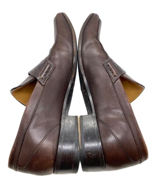 GUCCI（グッチ）GUCCI (グッチ) GG柄 レザーローファー 170311 ブラウン サイズ:41Eの古着・服飾アイテム