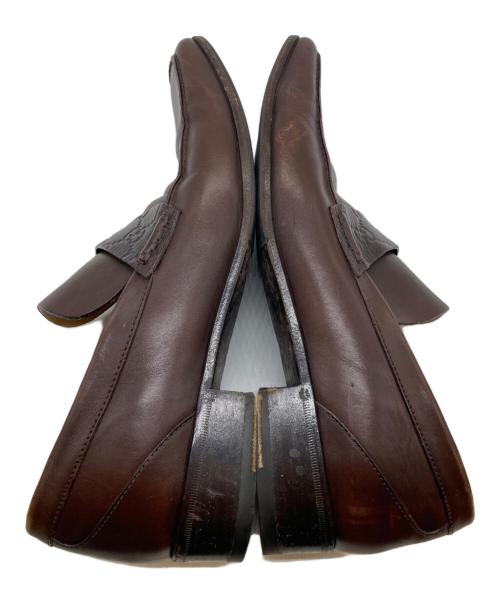 GUCCI（グッチ）GUCCI (グッチ) GG柄 レザーローファー 170311 ブラウン サイズ:41Eの古着・服飾アイテム