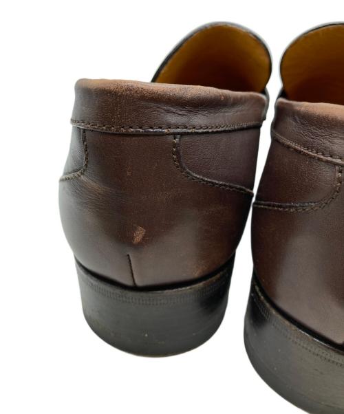 GUCCI（グッチ）GUCCI (グッチ) GG柄 レザーローファー 170311 ブラウン サイズ:41Eの古着・服飾アイテム