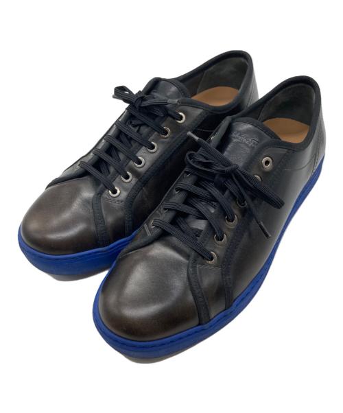 Salvatore Ferragamo（サルヴァトーレ フェラガモ）Salvatore Ferragamo (サルヴァトーレ フェラガモ) レザースニーカー TZ 40939 ブラック サイズ:7 1/2の古着・服飾アイテム