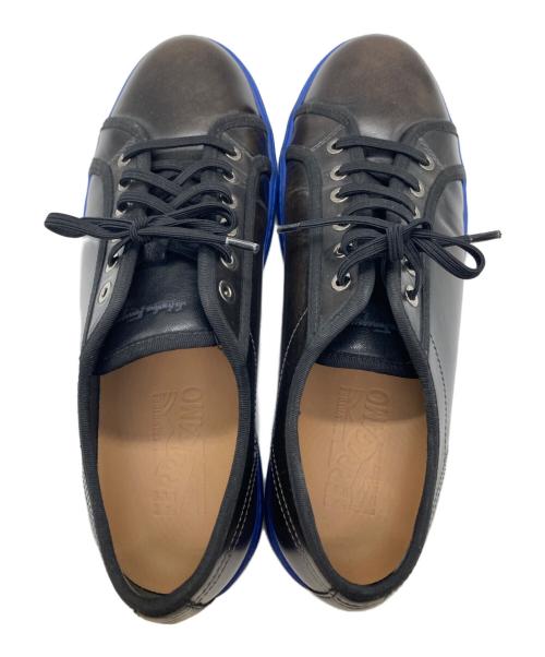 Salvatore Ferragamo（サルヴァトーレ フェラガモ）Salvatore Ferragamo (サルヴァトーレ フェラガモ) レザースニーカー TZ 40939 ブラック サイズ:7 1/2の古着・服飾アイテム