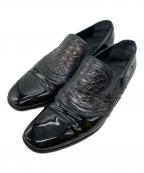 GUCCIグッチ）の古着「クロコリザードローファー 236494」｜ブラック