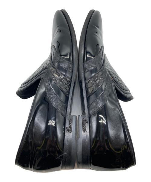 GUCCI（グッチ）GUCCI (グッチ) クロコリザードローファー 236494 ブラック サイズ:7 1/2の古着・服飾アイテム