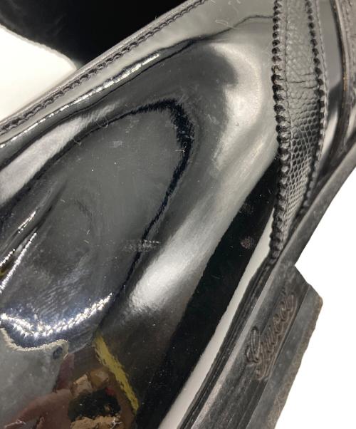 GUCCI（グッチ）GUCCI (グッチ) クロコリザードローファー 236494 ブラック サイズ:7 1/2の古着・服飾アイテム