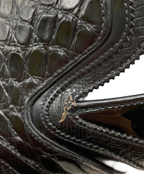 GUCCI（グッチ）GUCCI (グッチ) クロコリザードローファー 236494 ブラック サイズ:7 1/2の古着・服飾アイテム