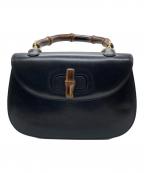 GUCCIグッチ）の古着「バンブートップハンドルバッグ」｜ブラック