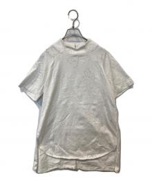 Mame Kurogouchi（マメクロゴウチ）の古着「Eyelet Jersey Jacquard Top MM25SS-JS071 カットソー」｜ホワイト