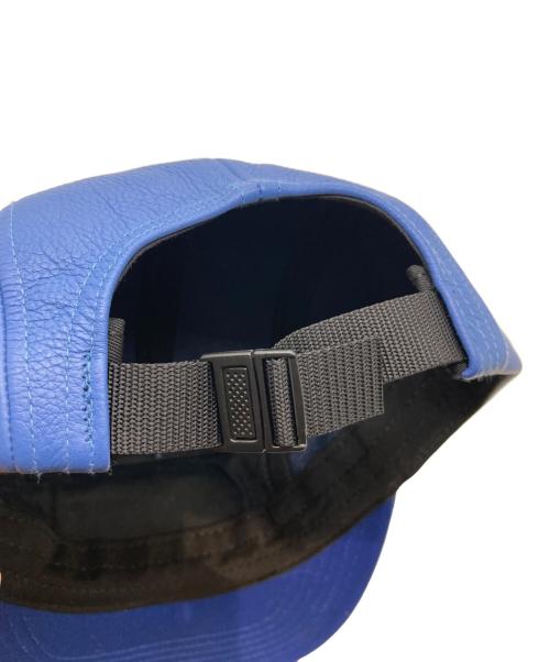 SUPREME（シュプリーム）Supreme (シュプリーム) 19SS pebbled leather camp cap ブルーの古着・服飾アイテム