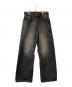 WYM LIDNM（ウィム バイ リドム）の古着「VINTAGE WASHED CURVED DENIM WYpt1240 デニム」｜ブラック