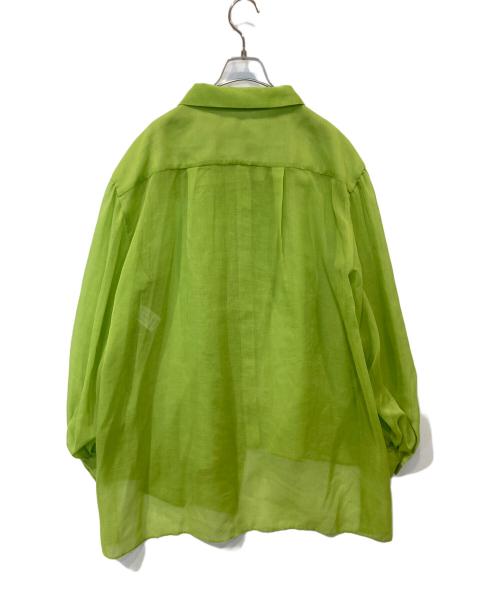 ADORE（アドーア）ADORE (アドーア) ソフトオーガンジーブラウス　531-421070 グリーン サイズ:38の古着・服飾アイテム
