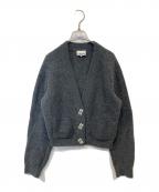 GANNIガニー）の古着「Soft Wool Cardigan Solid K1923 カーディガン」｜グレー