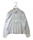 45Rフォーティファイブ・アール）の古着「スーピマオーガニックバチストのレースブラウス　71130144」｜ホワイト