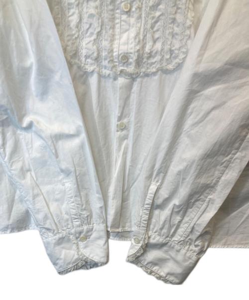 45R（フォーティファイブ・アール）45R (フォーティファイブ・アール) スーピマオーガニックバチストのレースブラウス　71130144 ホワイト サイズ: Freeの古着・服飾アイテム