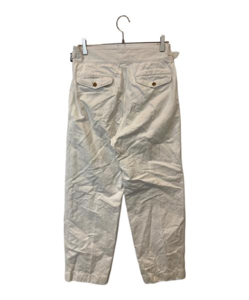 KABEL（カベル）KABEL (カベル) ベルテッドタックテーパードパンツ #KL0420-02-2004CLT ホワイト サイズ:2の古着・服飾アイテム