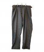 BERWICHベルウィッチ）の古着「ナチュラルストレッチウールメランジトロピカル2インプリーツクロップドパンツ　vb6954」｜グレー