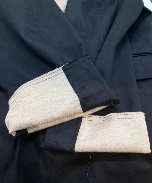 ETRE TOKYO（エトレトウキョウ）ETRE TOKYO (エトレトウキョウ) ボンディングノーカラージャケット ブラック サイズ:Sの古着・服飾アイテム