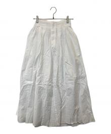 ETRE TOKYO（エトレトウキョウ）の古着「コットンリネンボリュームパンツ 1223220073-0」｜ホワイト