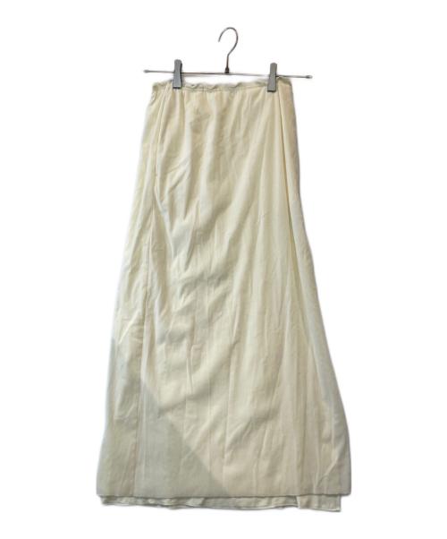 ETRE TOKYO（エトレトウキョウ）ETRE TOKYO (エトレトウキョウ) スリットベロアスカート　1224121006-0 アイボリー サイズ:Sの古着・服飾アイテム