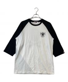 A BATHING APE（ア ベイシング エイプ）の古着「7分袖カットソー　004LTK701004M」｜ブラック×ホワイト