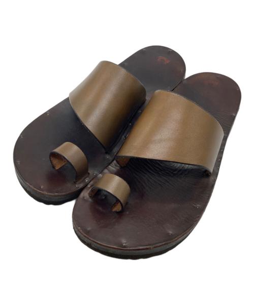 JUTTA NEUMANN（ユッタニューマン）JUTTA NEUMANN (ユッタニューマン) ALICE レザーサンダル ブラウン サイズ: D9の古着・服飾アイテム