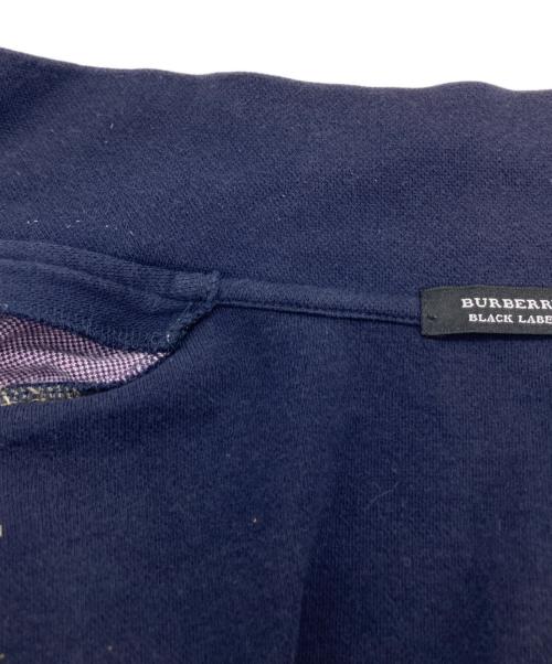 BURBERRY BLACK LABEL（バーバリーブラックレーベル）BURBERRY BLACK LABEL (バーバリーブラックレーベル) アーガイルジップニット パープル サイズ:3の古着・服飾アイテム