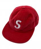 SUPREMEシュプリーム）の古着「Corduroy S Logo 6Panel Cap」｜レッド