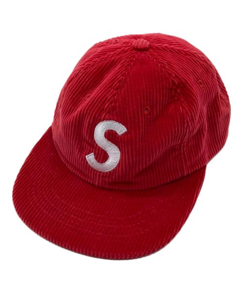 SUPREME（シュプリーム）Supreme (シュプリーム) Corduroy S Logo 6Panel Cap レッドの古着・服飾アイテム